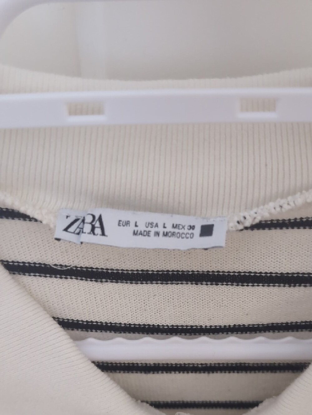 Zara Mini Dress, Cream with Black Stripes - Picture 2 of 8